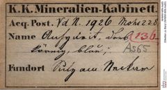 Etiketten zu Baryt (NHMW-MIN-As65)